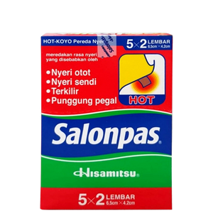 Salonpas HOT Pain Relieving Patches 100 Pack — Genuine Hisamitsu