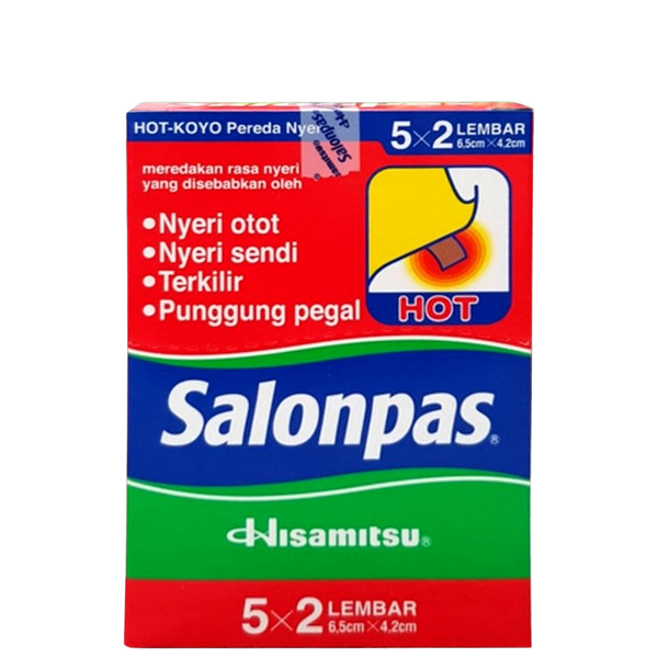 Salonpas HOT Pain Relieving Patches 100 Pack — Genuine Hisamitsu