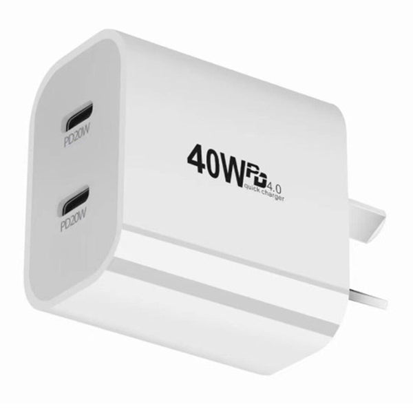 40W Dual USB-C PD Fast Wall Charger — AU Plug
