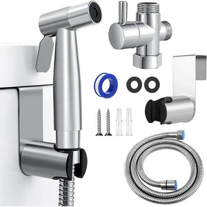 Stainless Steel Handheld Bidet Toilet Spray — Shattaf Diverter Kit