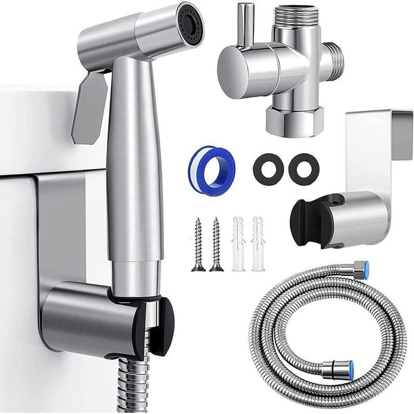 Stainless Steel Handheld Bidet Toilet Spray — Shattaf Diverter Kit